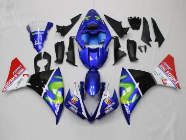R1 2012-2014 Motorrad Verkleidungen - Blau Weiß Schwarz Rot