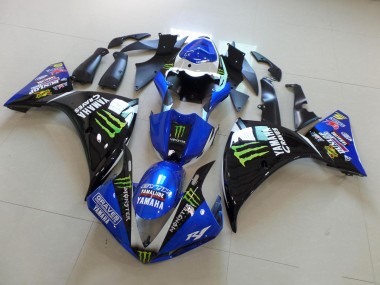 R1 2012-2014 Motorrad Verkleidungen - BlauSchwarz Monster