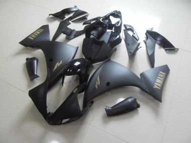 R1 2012-2014 Motorrad Verkleidungen - Matt Schwarz Gold Aufkleber