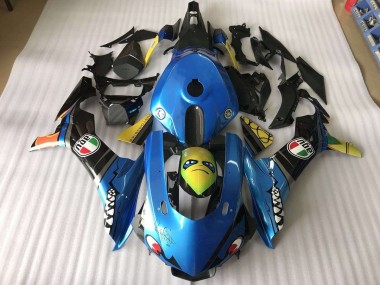 R1 2015-2019 Motorrad Verkleidungen - Blau Hai