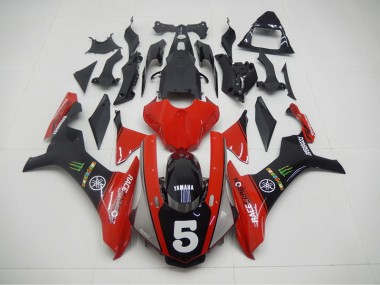 R1 2015-2019 Motorrad Verkleidungen - Schwarz Rot 5