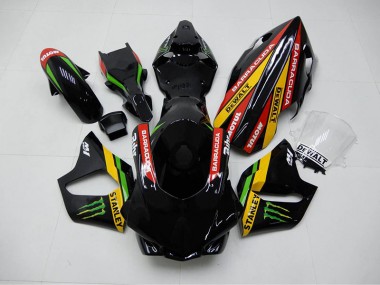 R1 2015-2019 Motorrad Verkleidungen - Schwarz Stanley
