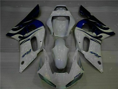 R6 1998-2002 Motorrad Verkleidung - Weiß Blau