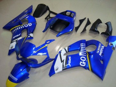 R6 1998-2002 Motorrad Verkleidungen - Blau Go Motul