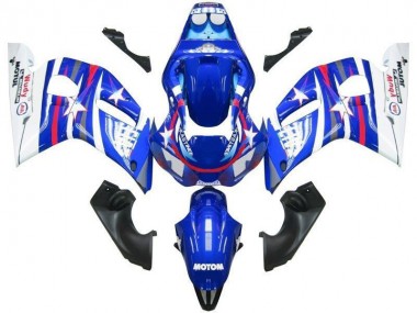 R6 1998-2002 Motorrad Verkleidungen - Blau Weiß Star Fiat