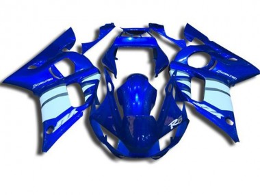 R6 1998-2002 Motorrad Verkleidungen - Blau und Weiß