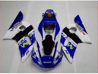 R6 1998-2002 Motorrad Verkleidungen - BlauGrün Weiß