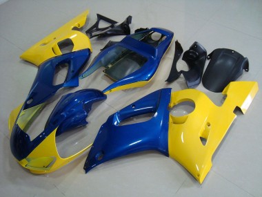 R6 1998-2002 Motorrad Verkleidungen - Gelb Blau