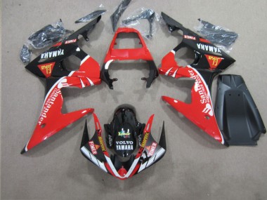 R6 2003-2005 Motorrad Verkleidungen - Rot Schwarz SantUnder