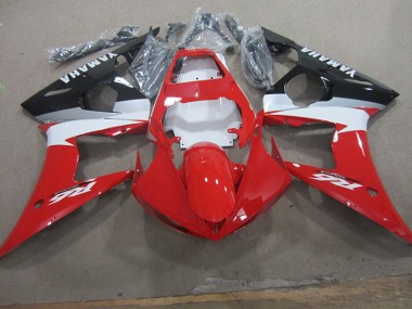 R6 2003-2005 Motorrad Verkleidungen - Rot Weiß Aufkleber