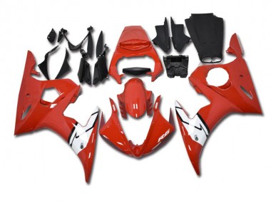 R6 2003-2005 Motorrad Verkleidungen - Rot Weiß
