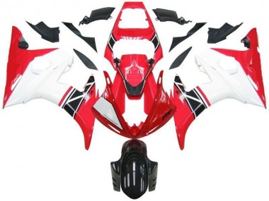R6 2003-2005 Motorrad Verkleidungen - Rot Weiß Schwarz