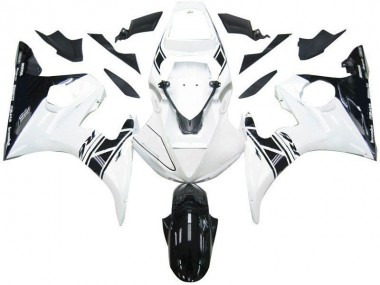 R6 2003-2005 Motorrad Verkleidungen - Schwarz Weißes Tribal