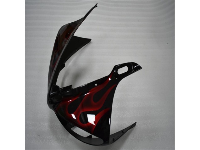 R6 2003-2005 Motorrad Verkleidungen - Schwarz rote Flamme R6 2003-2005 Motorrad Verkleidungen - Schwarz rote Flamme
