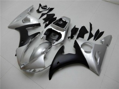 R6 2003-2005 Motorrad Verkleidungen - Silber Schwarz