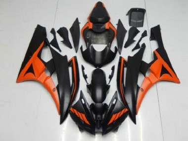 R6 2006-2007 Motorrad Verkleidung - Orange Schwarz