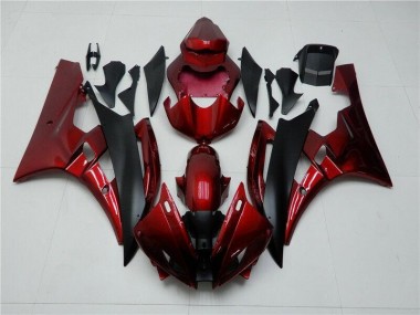 R6 2006-2007 Motorrad Verkleidung - Rot Schwarz