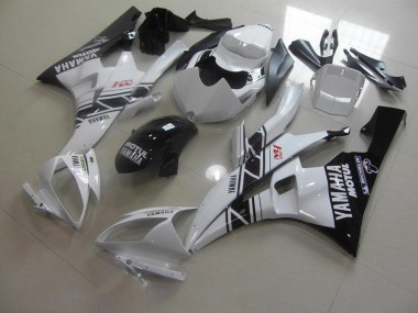 R6 2006-2007 Motorrad Verkleidung - Schwarz Weiß