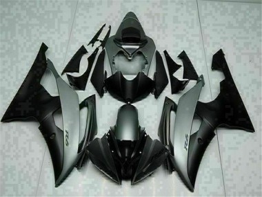 R6 2008-2016 Motorrad Verkleidung - Grau Schwarz