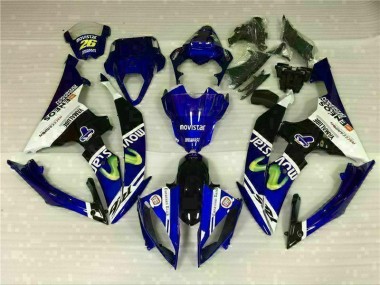 R6 2008-2016 Motorrad Verkleidung - Weiß Blau