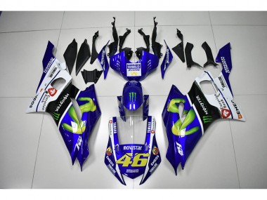 R6 2017-2023 Motorrad Verkleidungen - Monster Blau Movistar 46