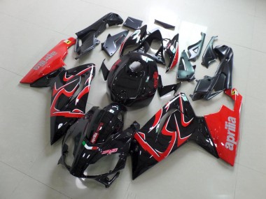 RS 125 2006-2011 Motorrad Verkleidung - Schwarz und Rot