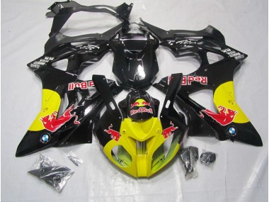 S1000RR 2009-2014 Motorrad Verkleidungen - Gelb Schwarz Red Bull