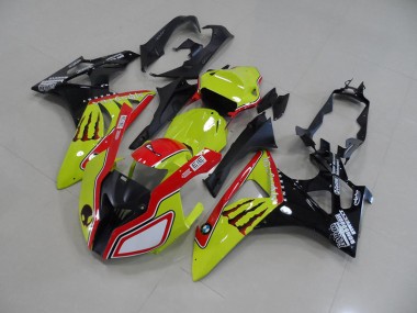 S1000RR 2009-2014 Motorrad Verkleidungen - Grün Rot Monster