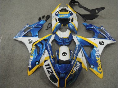 S1000RR 2009-2014 Motorrad Verkleidungen - Weiß Blau GoldBet 112