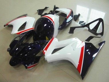 VFR 800 2002-2013 Motorrad Verkleidungen - Weiß Dunkel Blau