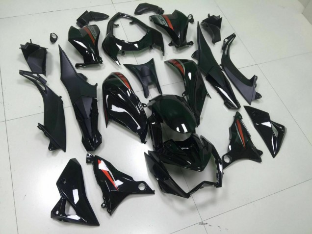 Z800 2013-2016 Motorrad Verkleidungen - Schwarz