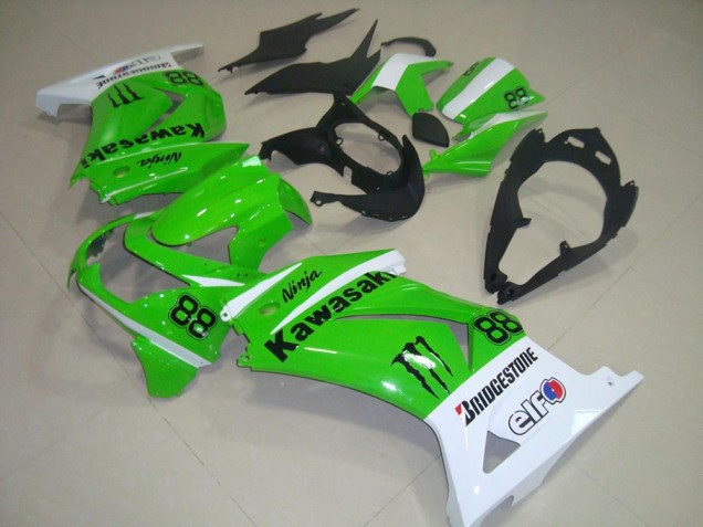 ZX 250R 2008-2012 Motorrad Verkleidungen - Grün und Weiß ZX 250R 2008-2012 Motorrad Verkleidungen - Grün und Weiß