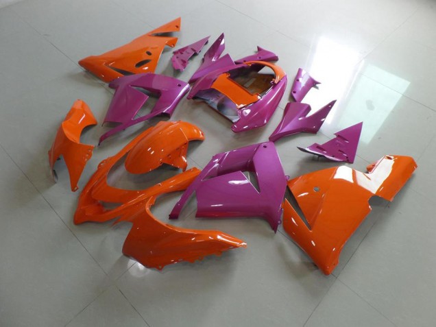 ZX10R 2003-2005 Motorrad Verkleidungen - Orange und Rosa ZX10R 2003-2005 Motorrad Verkleidungen - Orange und Rosa