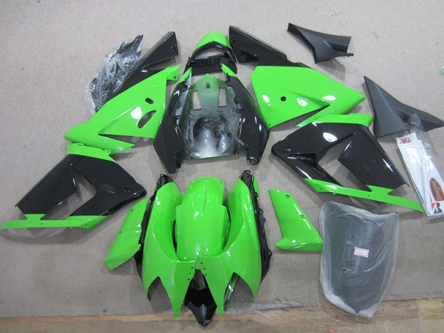 ZX10R 2003-2005 Motorrad Verkleidungen - Schwarz Grün ZX10R 2003-2005 Motorrad Verkleidungen - Schwarz Grün