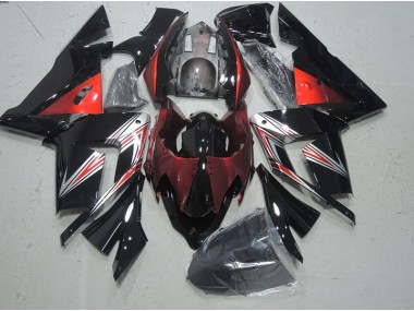 ZX10R 2003-2005 Motorrad Verkleidungen - Schwarz Rot