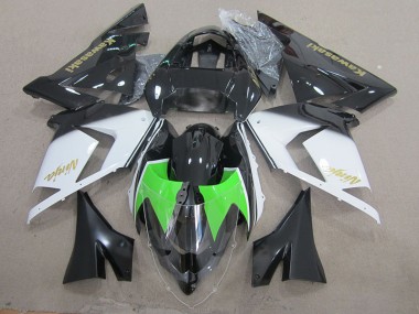 ZX10R 2003-2005 Motorrad Verkleidungen - Schwarz Weiß Gold Ninja