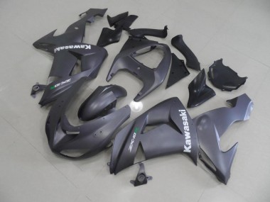 ZX10R 2006-2007 Motorrad Verkleidungen - Grau mit Weißen Aufklebern