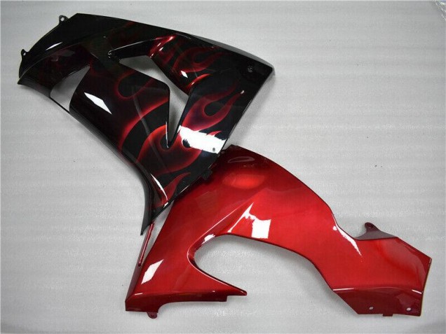 ZX10R 2006-2007 Motorrad Verkleidungen - Rot Flamme ZX10R 2006-2007 Motorrad Verkleidungen - Rot Flamme