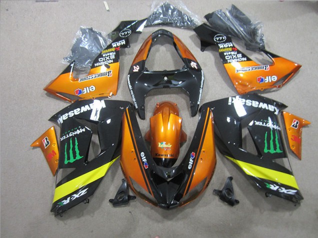 ZX10R 2006-2007 Motorrad Verkleidungen - Schwarz Orange Monster ZX10R 2006-2007 Motorrad Verkleidungen - Schwarz Orange Monster