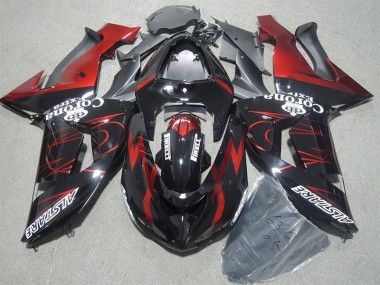 ZX10R 2006-2007 Motorrad Verkleidungen - Schwarz Rot Corona Extra