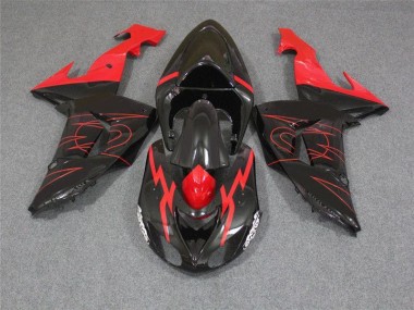 ZX10R 2006-2007 Motorrad Verkleidungen - Schwarz Rot