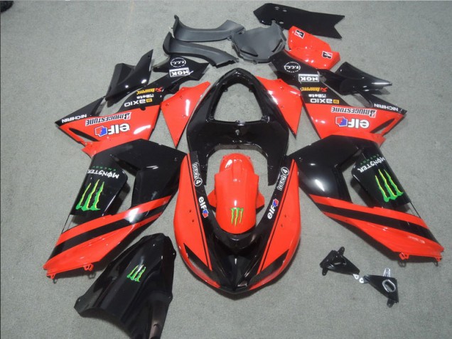 ZX10R 2006-2007 Motorrad Verkleidungen - Schwarz Rote Touch4 Monster ZX10R 2006-2007 Motorrad Verkleidungen - Schwarz Rote Touch4 Monster
