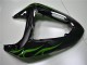 ZX10R 2006-2007 Motorrad Verkleidungen - Schwarze Grüne Flamme ZX10R 2006-2007 Motorrad Verkleidungen - Schwarze Grüne Flamme