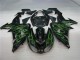 ZX10R 2006-2007 Motorrad Verkleidungen - Schwarze Grüne Flamme ZX10R 2006-2007 Motorrad Verkleidungen - Schwarze Grüne Flamme