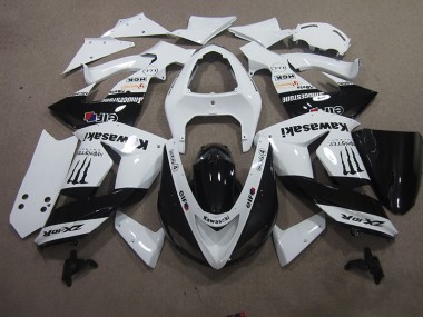ZX10R 2006-2007 Motorrad Verkleidungen - Weiß Touch4 Monster