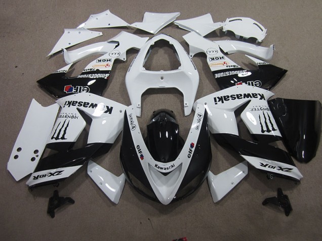 ZX10R 2006-2007 Motorrad Verkleidungen - Weiß Touch4 Monster ZX10R 2006-2007 Motorrad Verkleidungen - Weiß Touch4 Monster