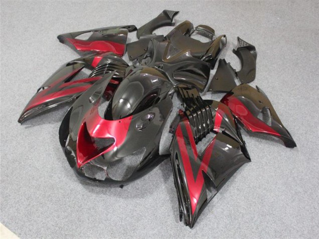ZX14R ZZR 1400 2006-2011 Motorrad Verkleidung - Schwarz Rot ZX14R ZZR 1400 2006-2011 Motorrad Verkleidung - Schwarz Rot