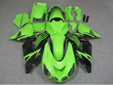 ZX14R ZZR 1400 2006-2011 Motorrad Verkleidungen - Grün Schwarz