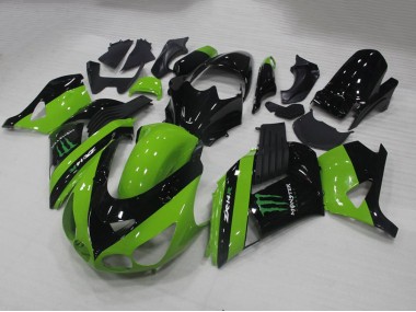 ZX14R ZZR 1400 2006-2011 Motorrad Verkleidungen - Grünes Monster