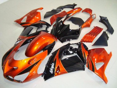 ZX14R ZZR 1400 2006-2011 Motorrad Verkleidungen - Orange Schwarz